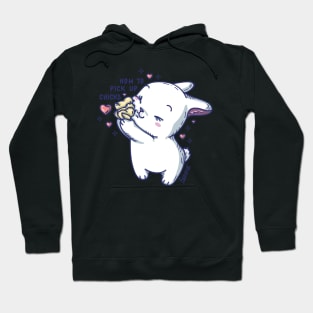 Kawaii Cute bunny rabbit knows how to pick up chicks Hoodie